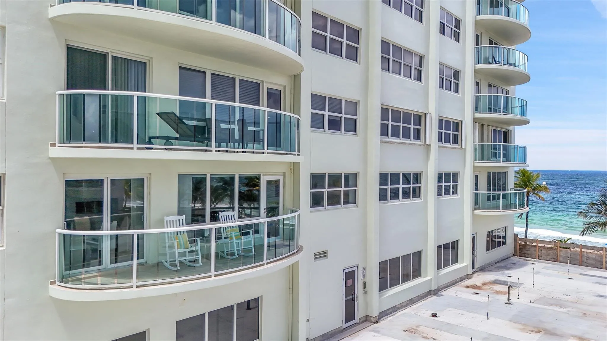 Aerial view of balcony