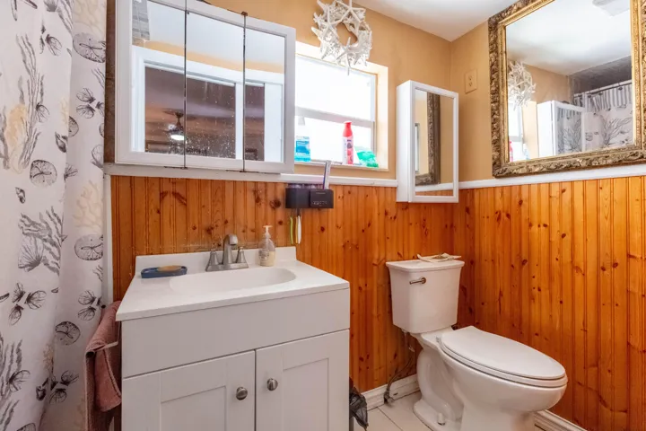 noticed the paneling in bathroom