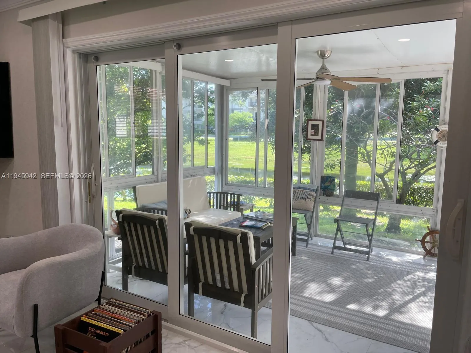 Waterview. Screened & Glass Lanai