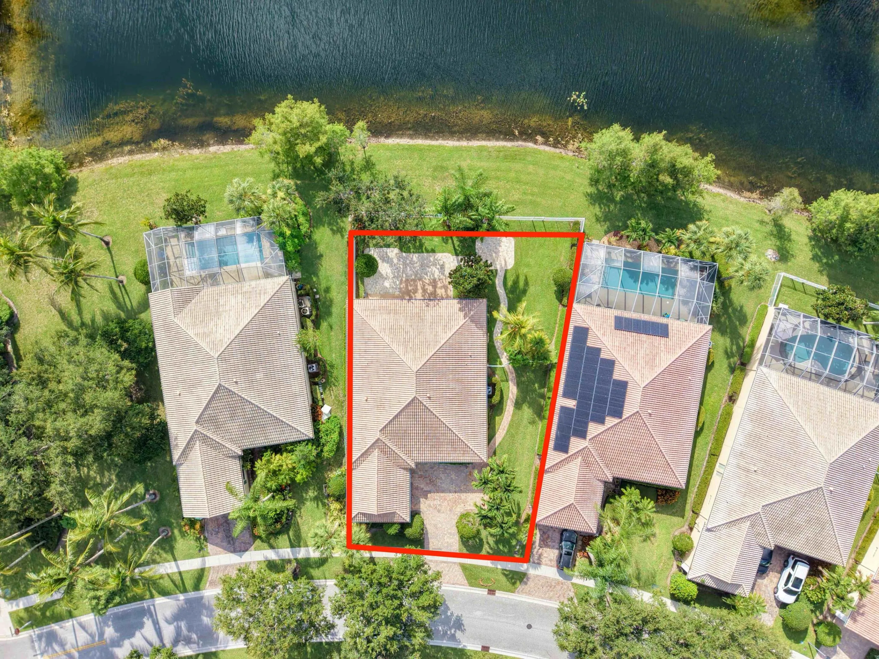 Drone Above Waterfront Lot