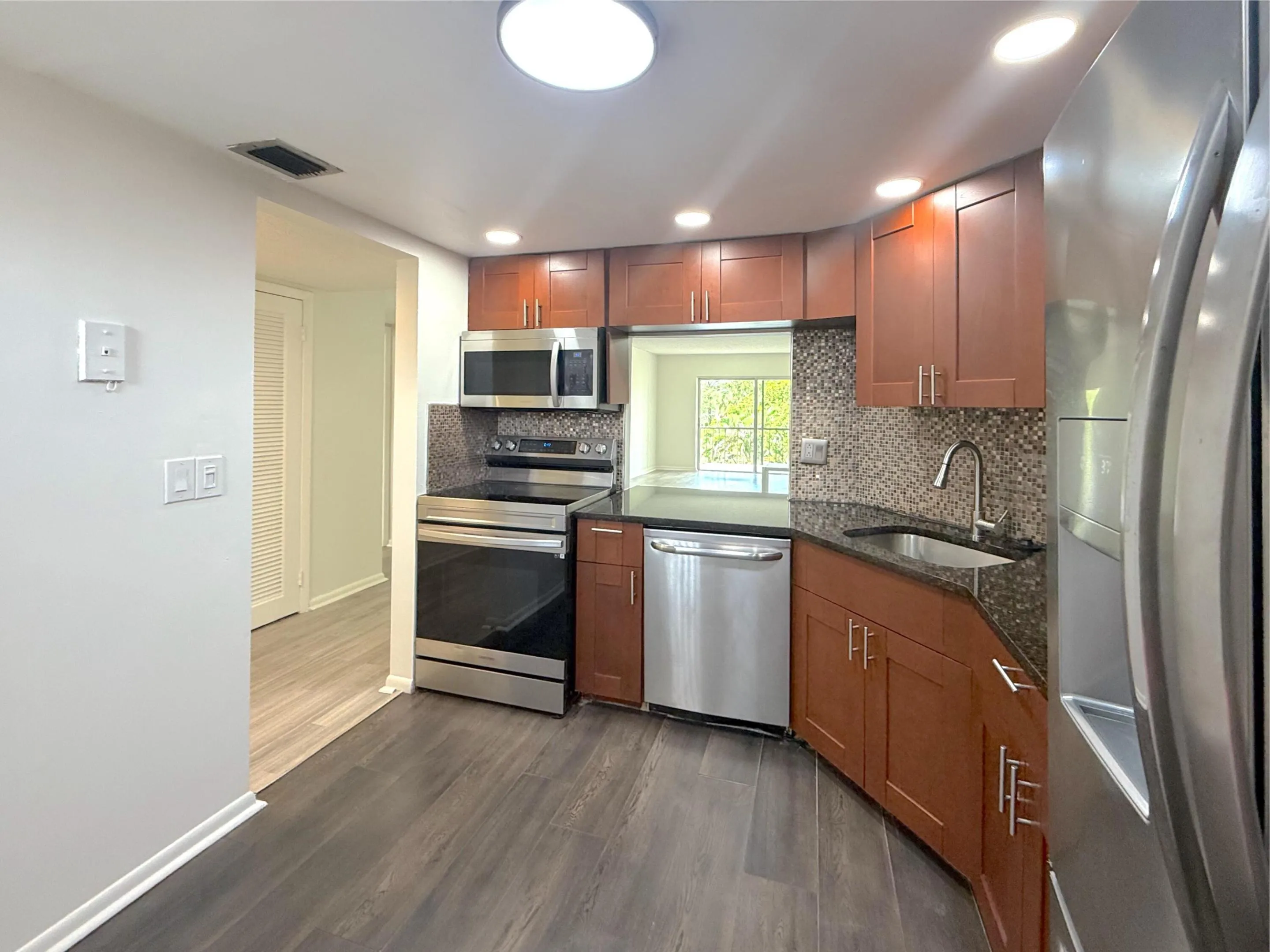 Kitchen with passthrough window