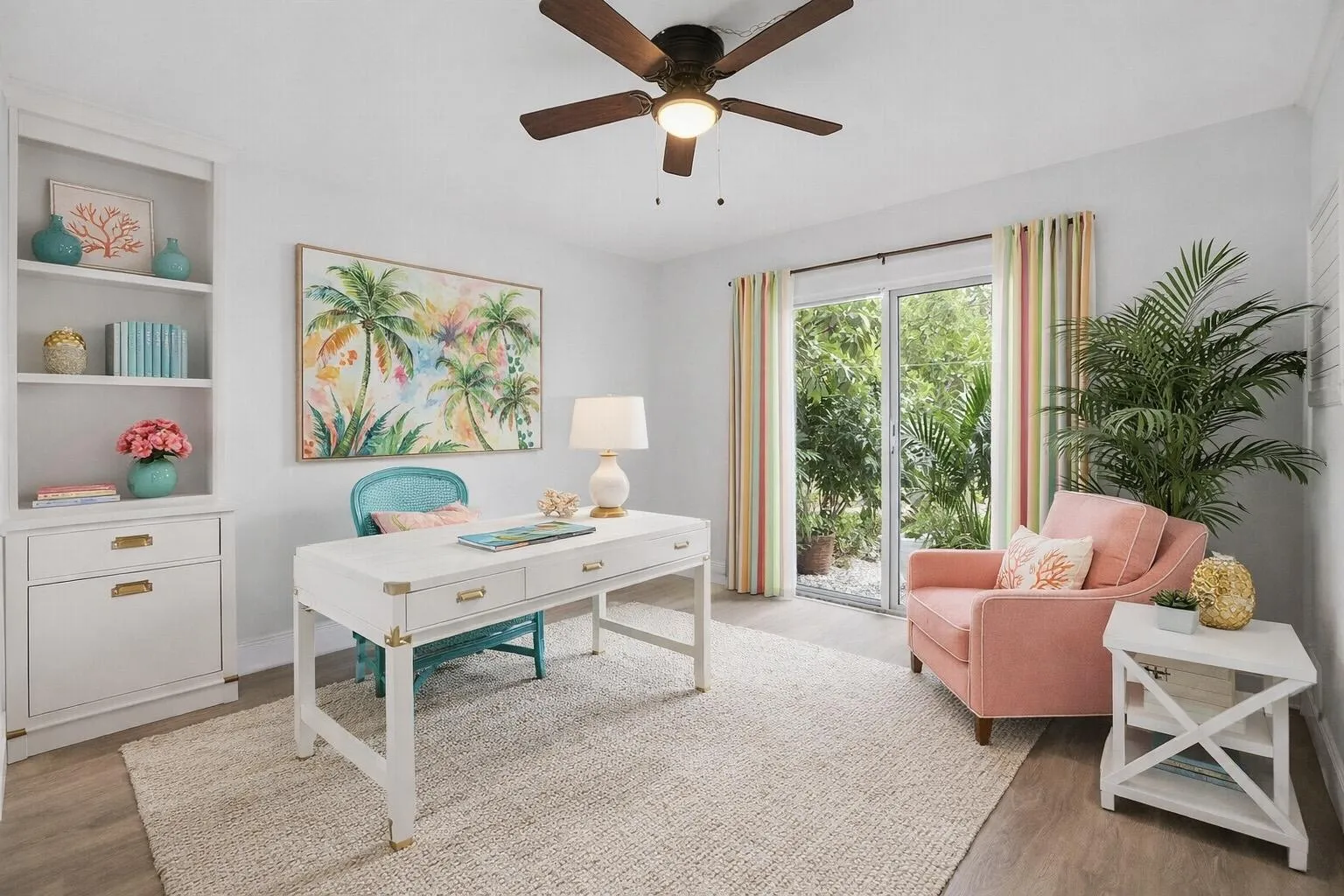 Spare bedroom/office virtually staged