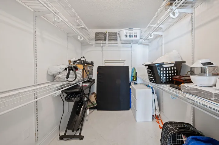 Spacious walk in closet
