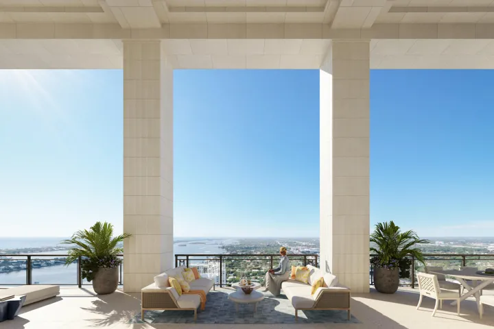 South Tower Duplex PH Loggia Rendering