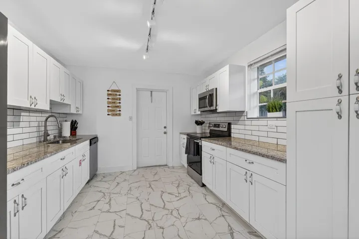 Renovated kitchen with modern finishes