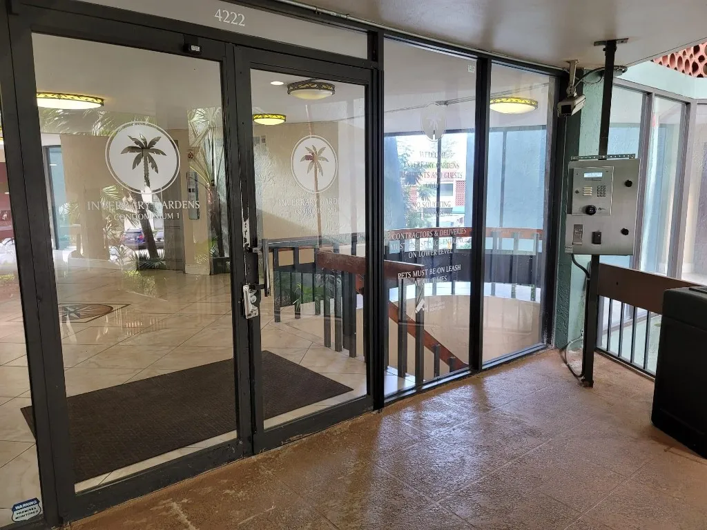 Lobby Doors and Call box