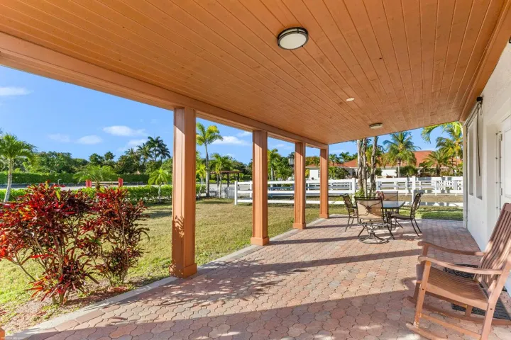 Open patio overlooking the arena