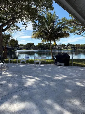 PATIO LOOKING TOWARD LAKE