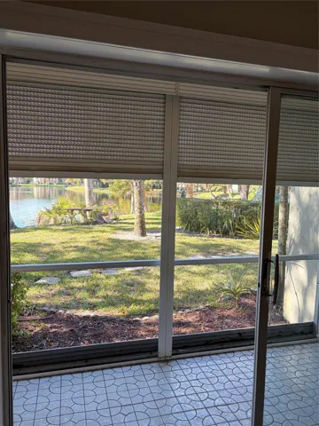 PATIO FROM LIVING -PULL DOWN STORM SCREENS