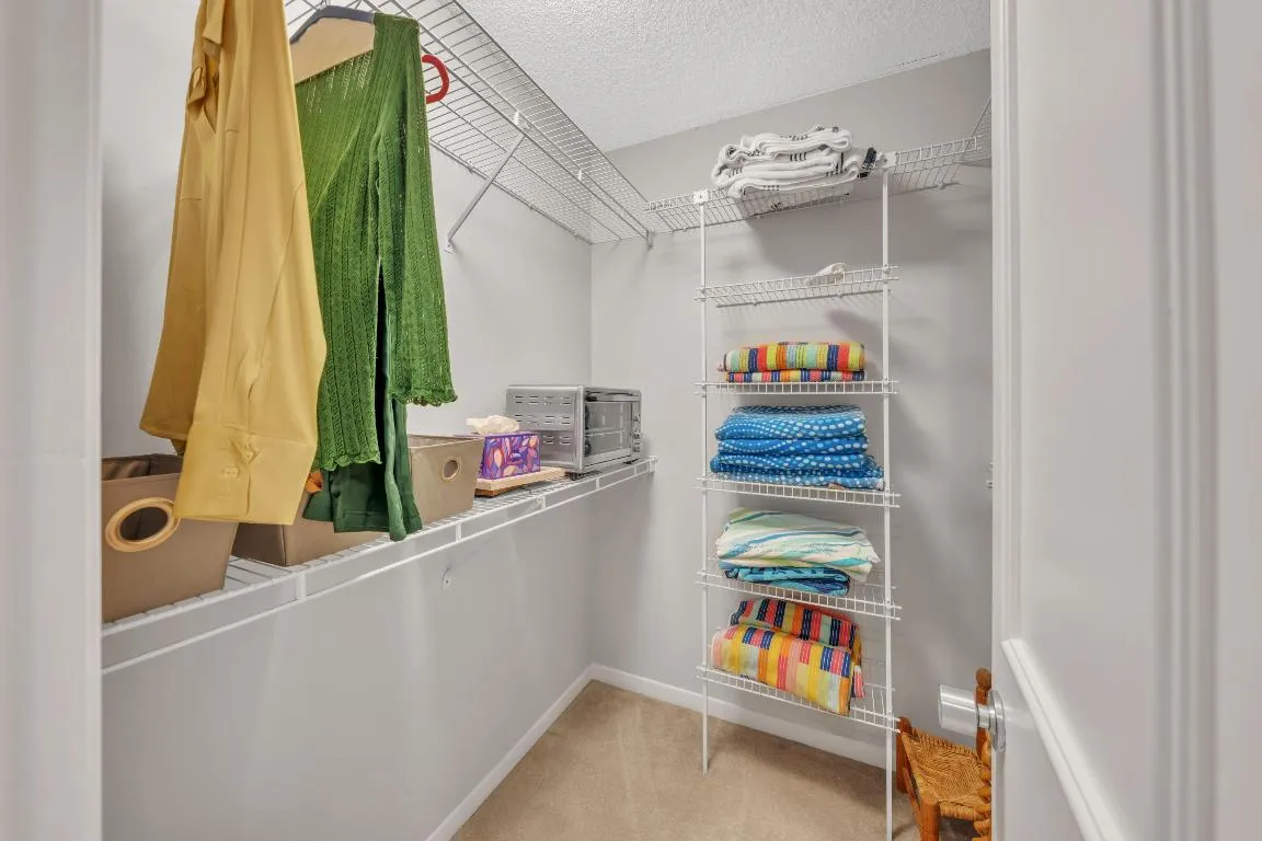 Master Walk In closet with shelving