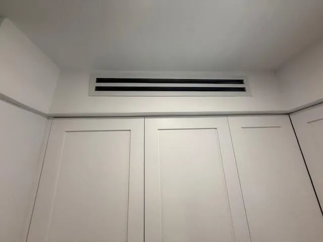 linear diffusers on all vents new ducts