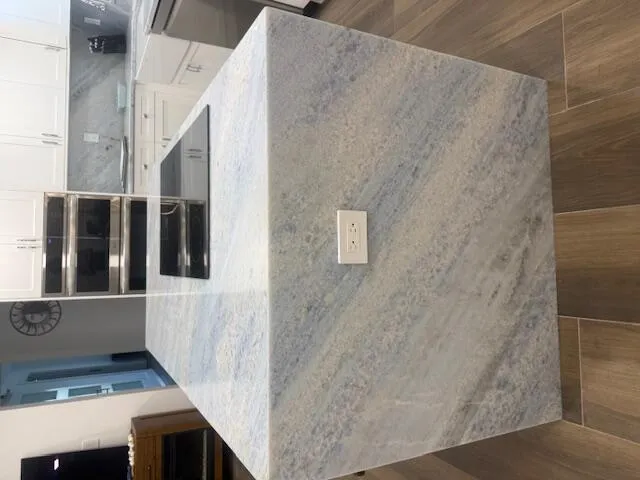 waterfall kitchen island
