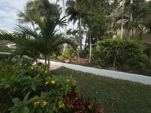 walkway thru the units