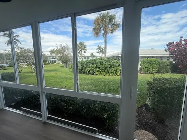 impact windows over looking courtyard
