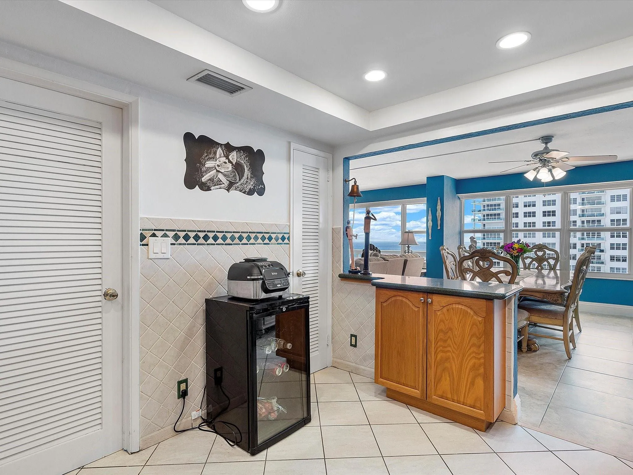 Wine Cooler in Kitchen