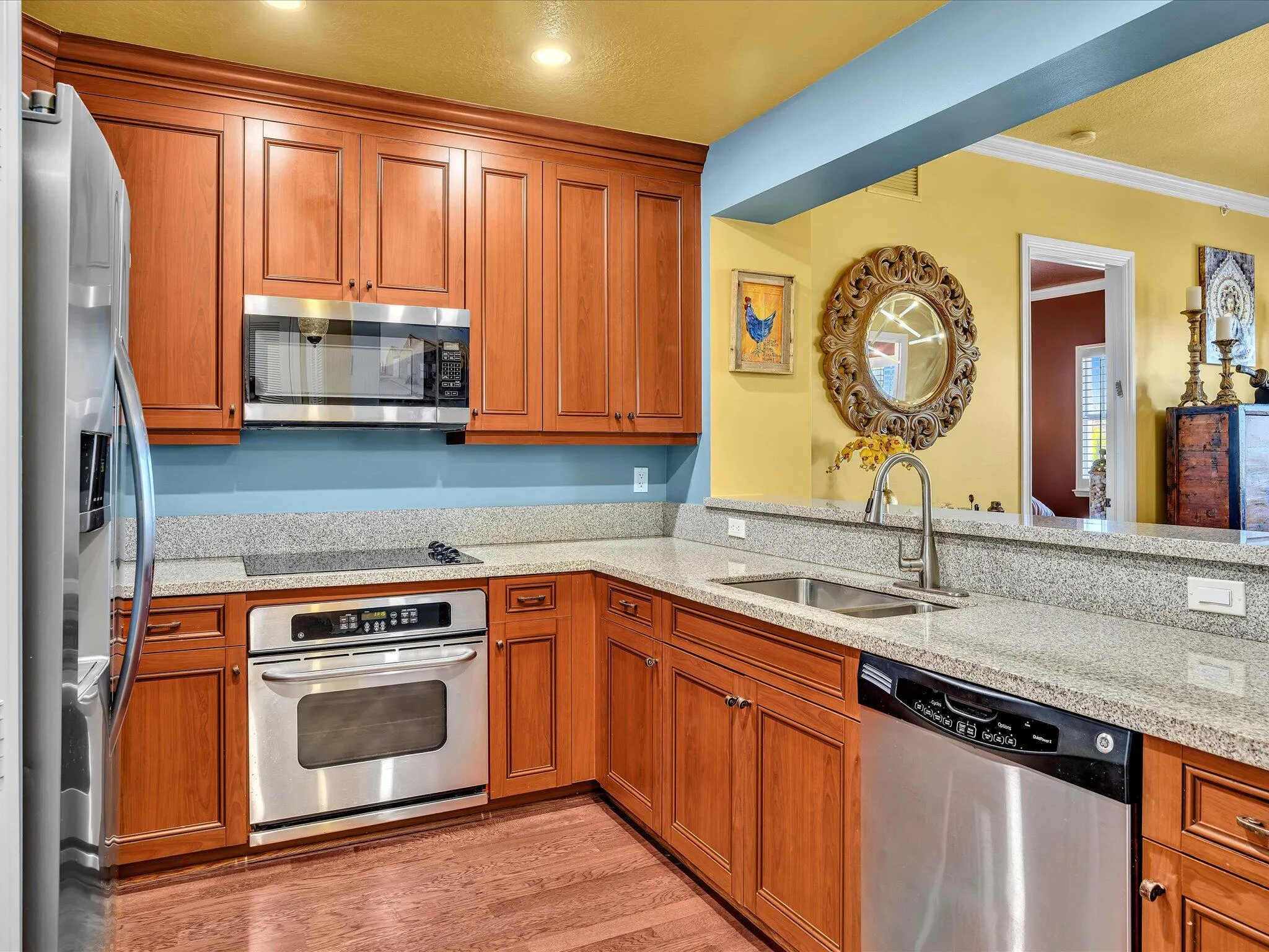 Granite Countertops & Wood Cabinetry