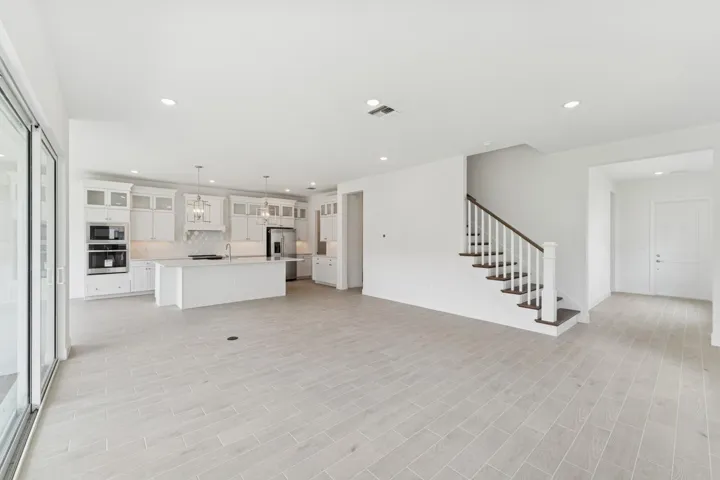 Kitchen, Great Room & Dining Area