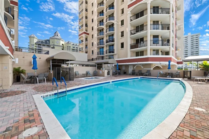 Pool between the buildings