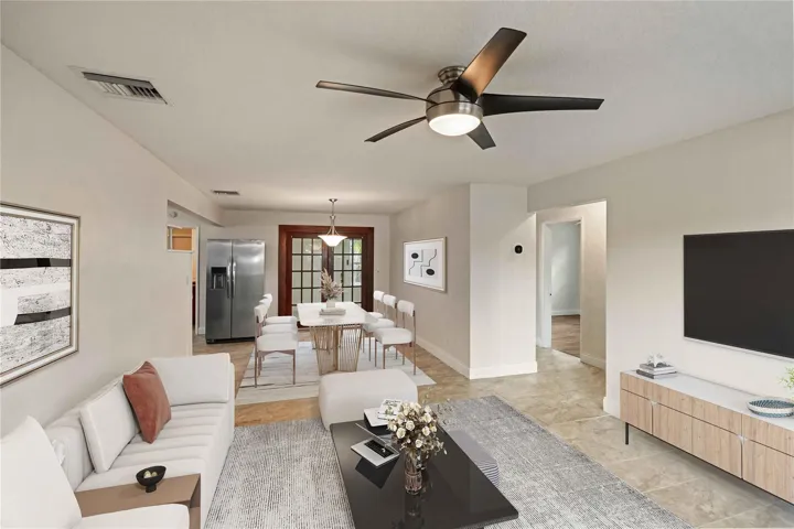 Virtually Staged Living Room