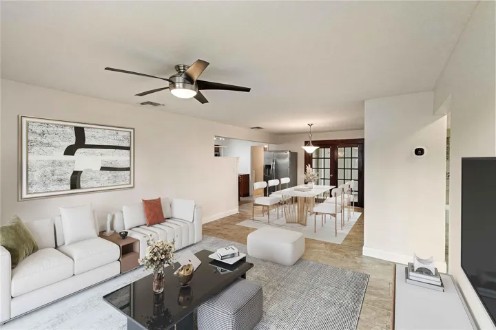 Virtually Staged Living Room