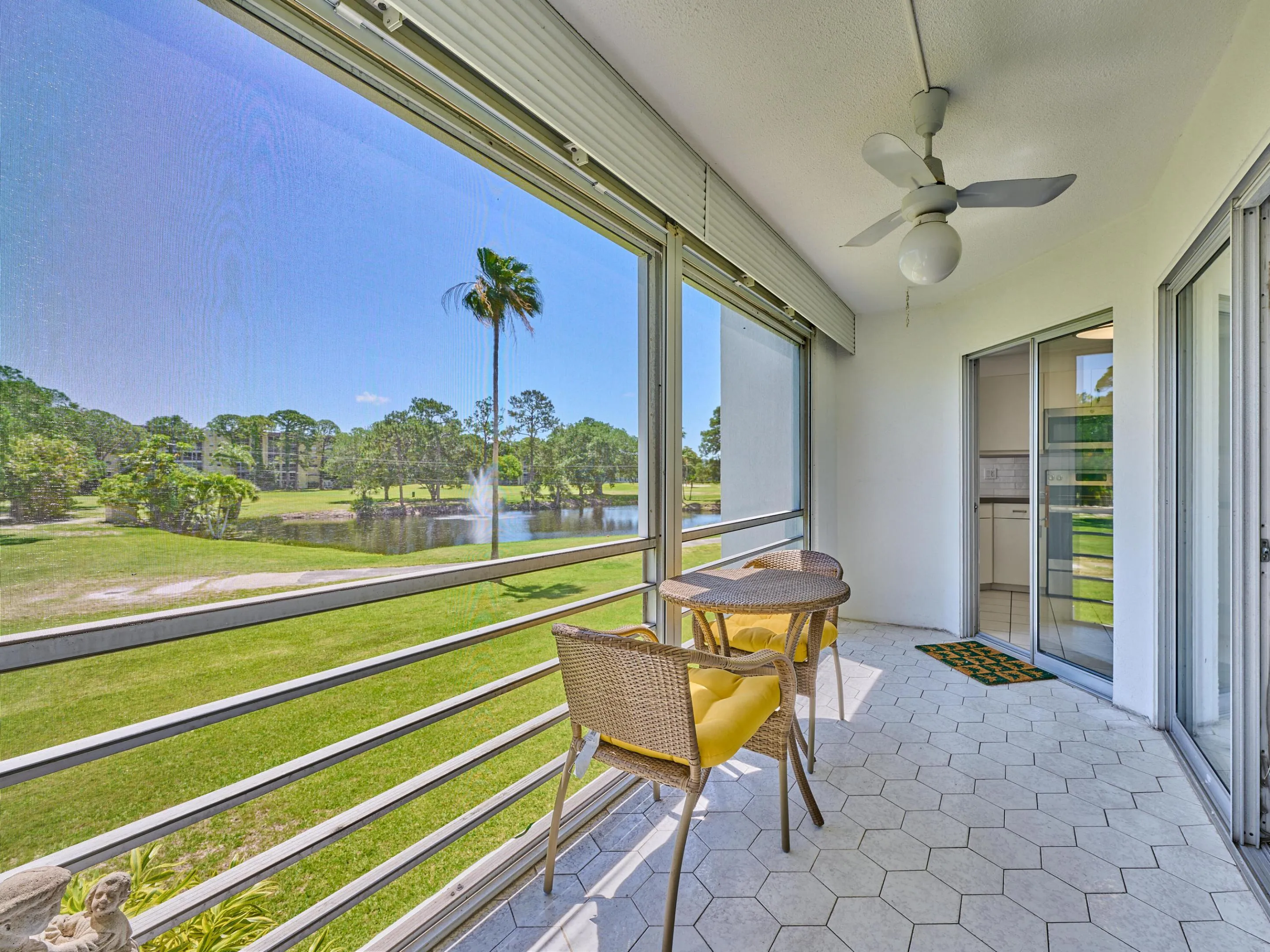 Patio over looking golf course