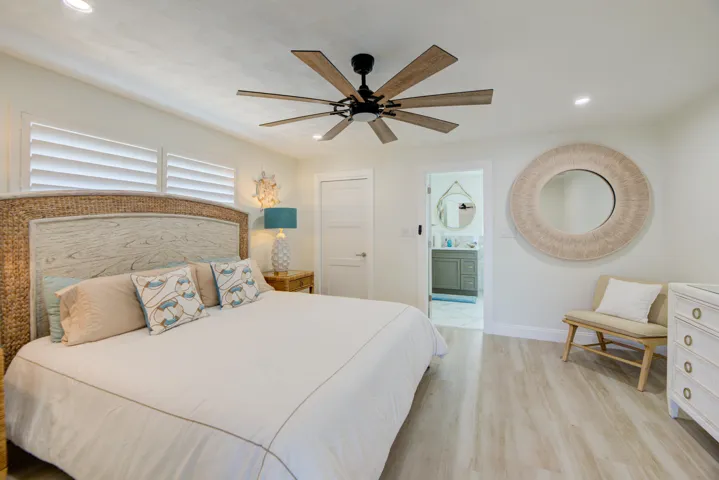Very private and spacious bedroom #2 with water view.