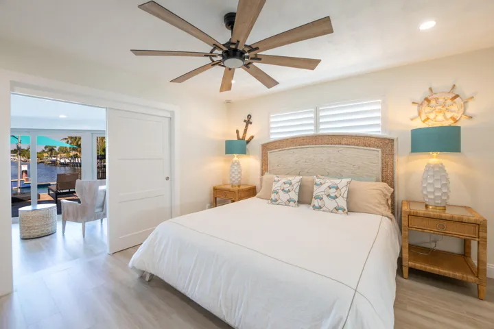 Very private and spacious bedroom #2 with water view.