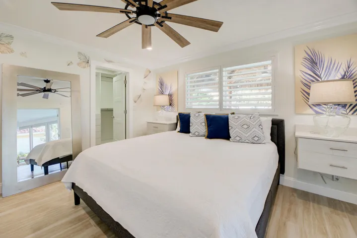 Beautiful primary bedroom suite.