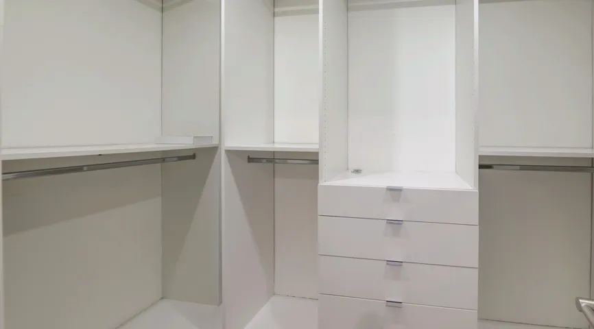 Built-in large walk-in closet plus all the extra storage from the built-ins.