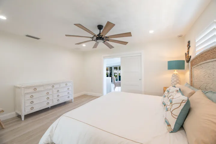 Very private and spacious bedroom #2 with water view.