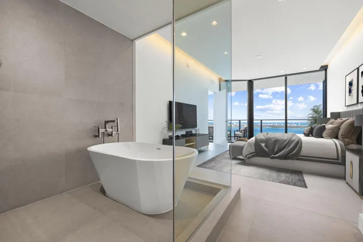 Virtually Staged Master Bedroom