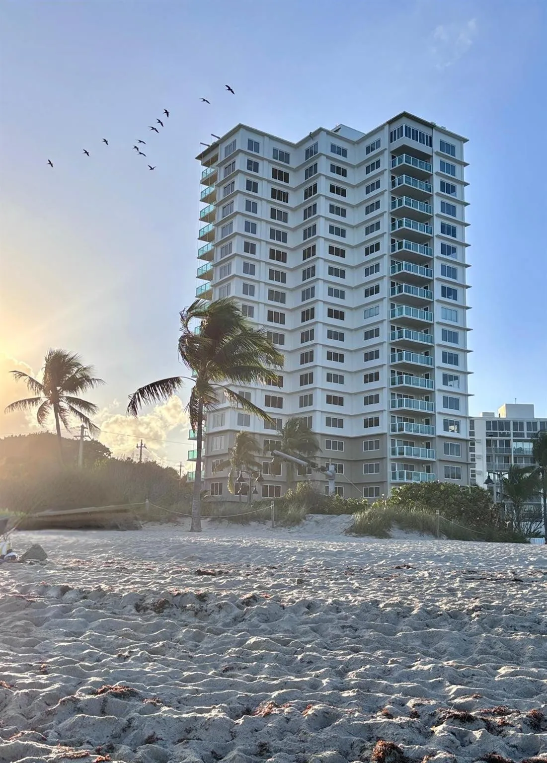 Cross the street to the beach!