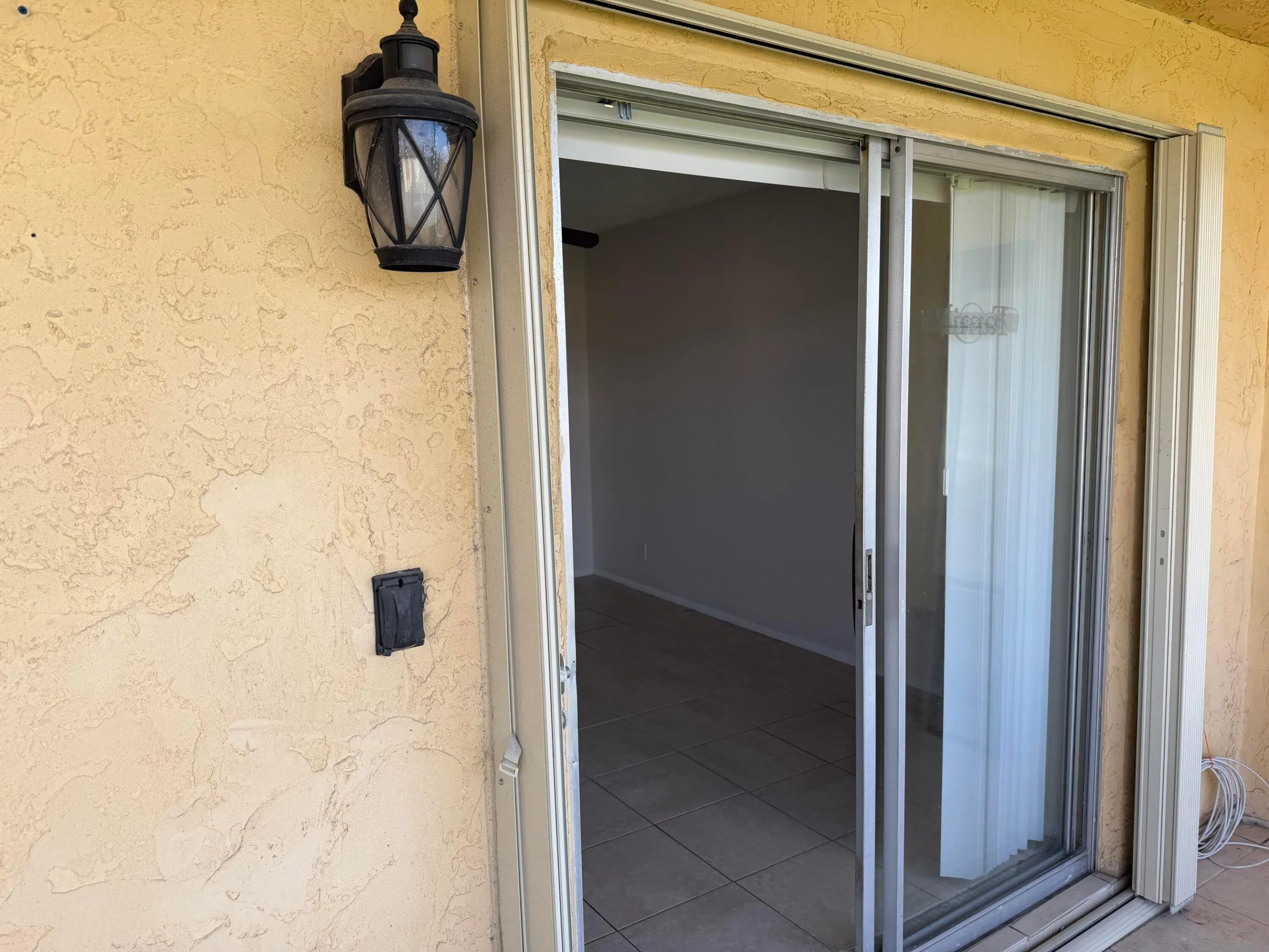 Sliding doors have hurricane shutters