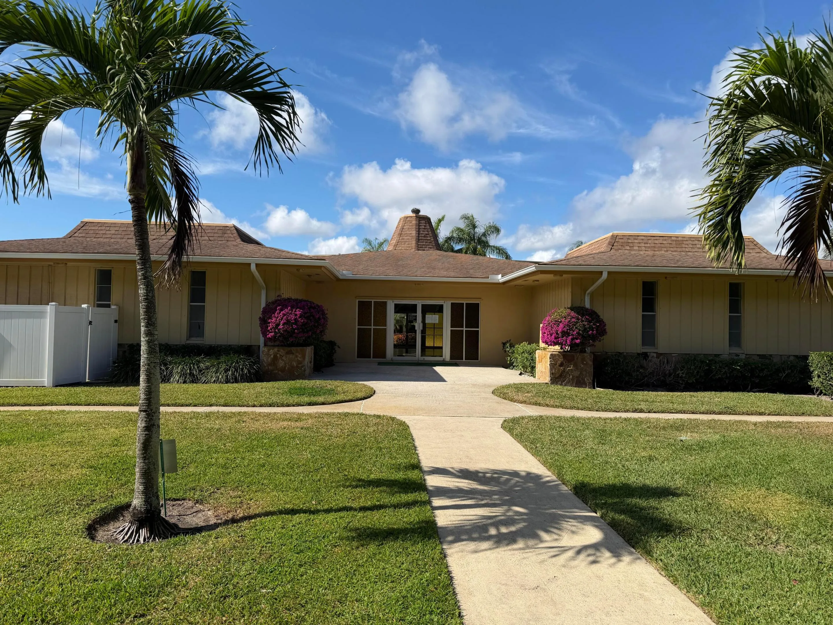 Clubhouse behind building