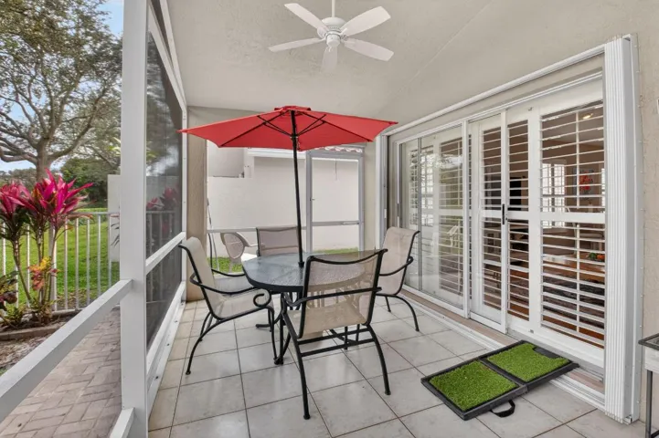 Screenend in patio