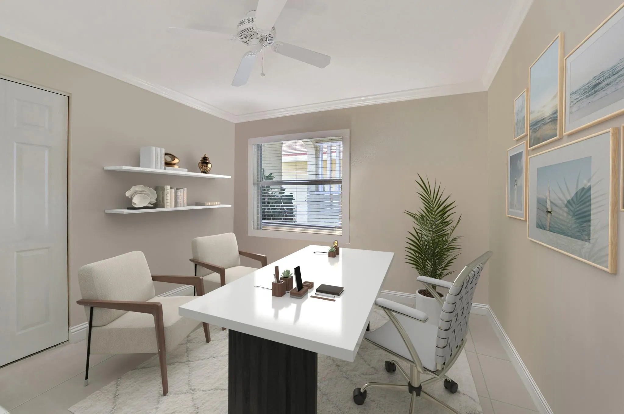 Bedroom 3 is perfect for a home office or nursery.