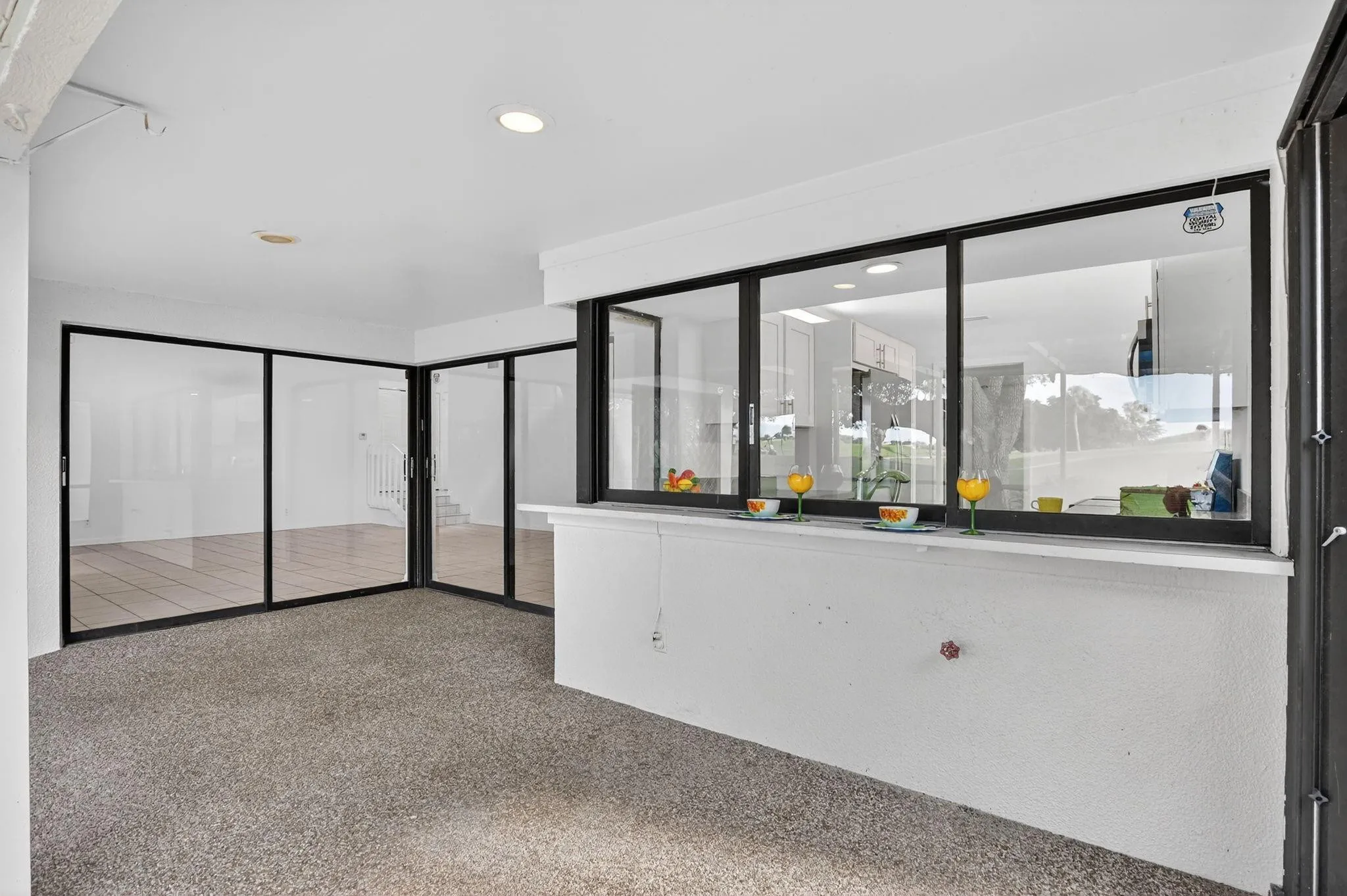 Convenient pass thru to covered patio.