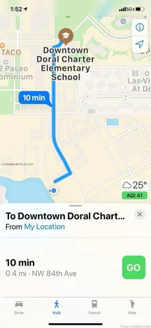 10 minutes walking to Downtown Doral
