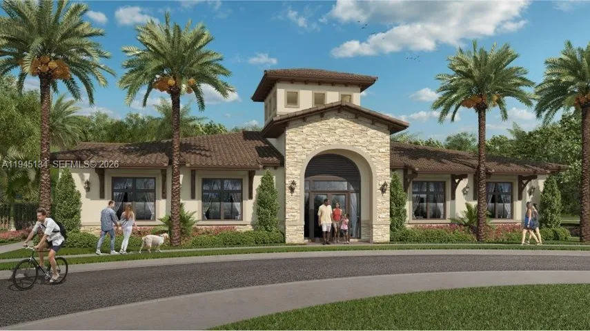 Beautifully maintained community entrance welcoming you into the Siena Reserve neighborhood, known for its modern design and resort-style atmosphere.