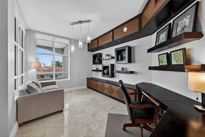 Built in office area