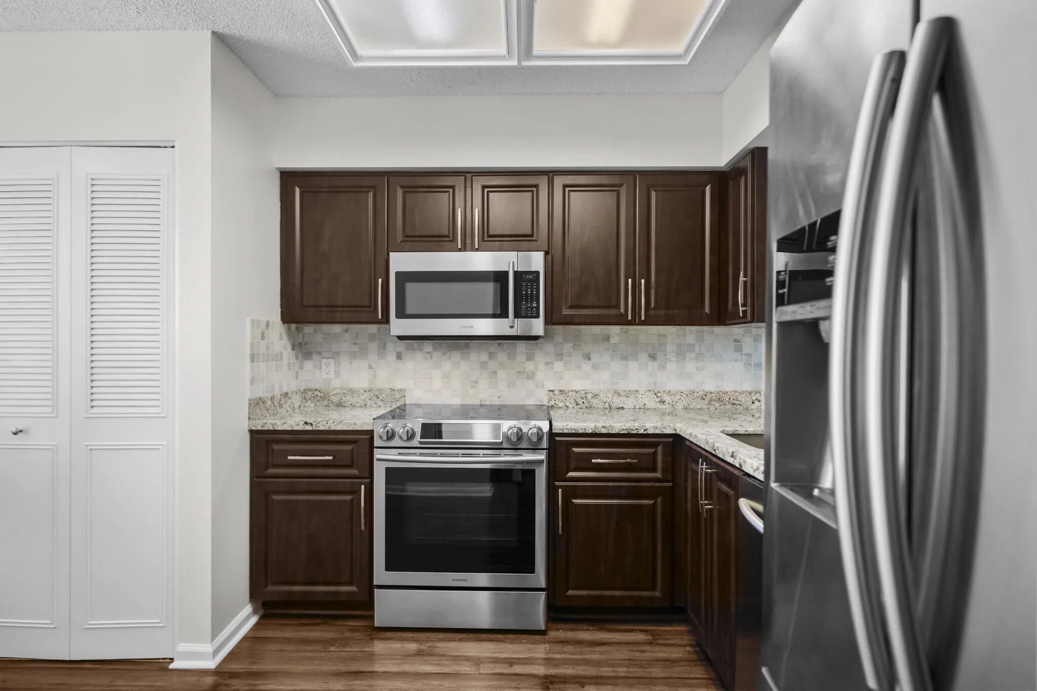 Freshly painted kitchen.