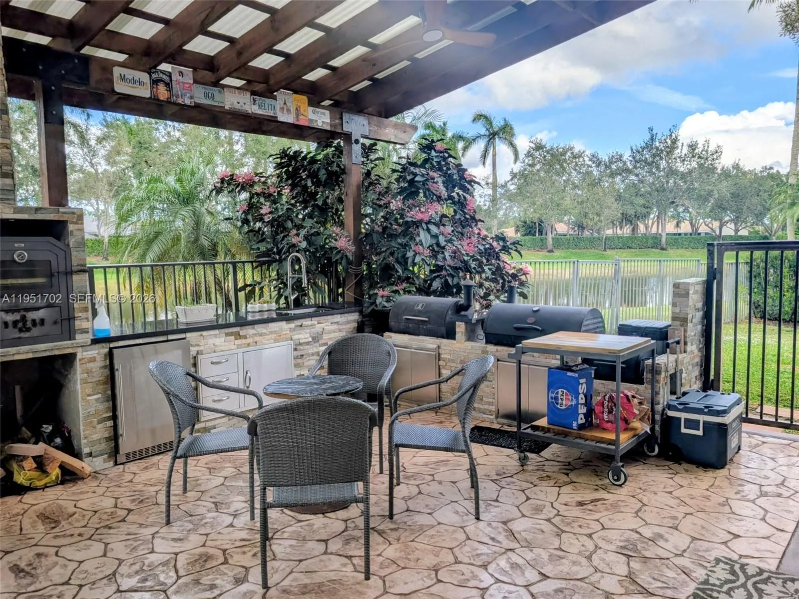 2 grills, smoker, multipurpose oven