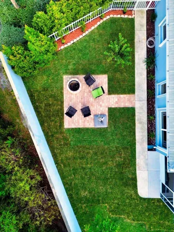 Top Paver Patio Aerial View
