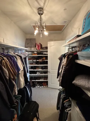 inside walkin closet