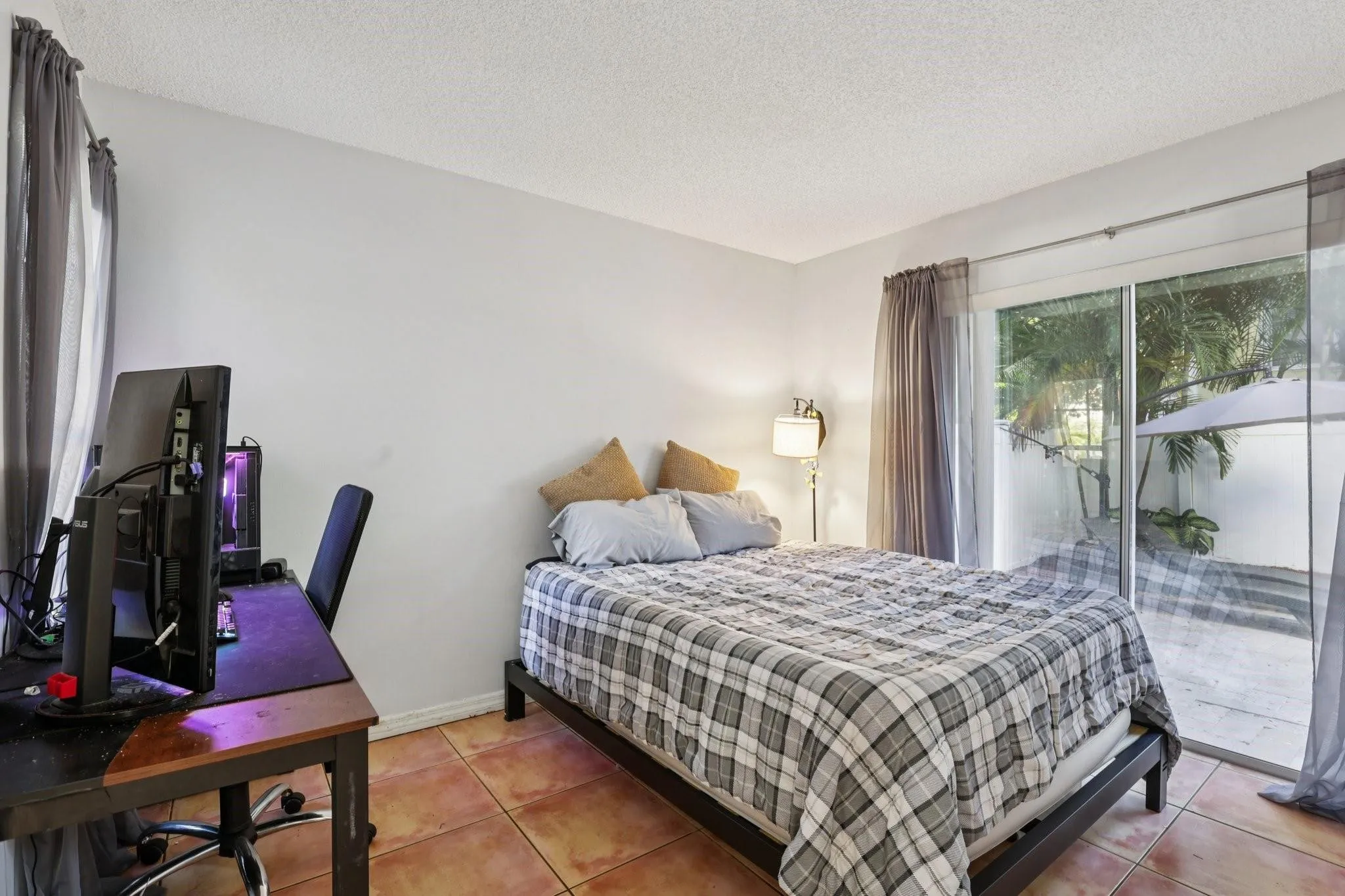 Its placement offers privacy from the main living areas while maintaining convenient access.