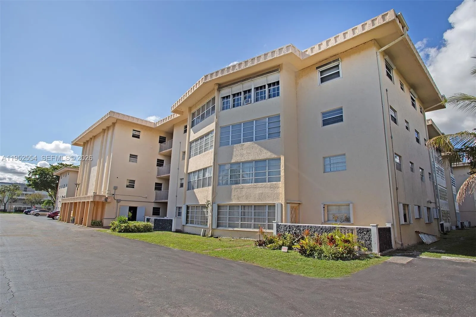 FRONT OF 4 LEVEL BUILDING