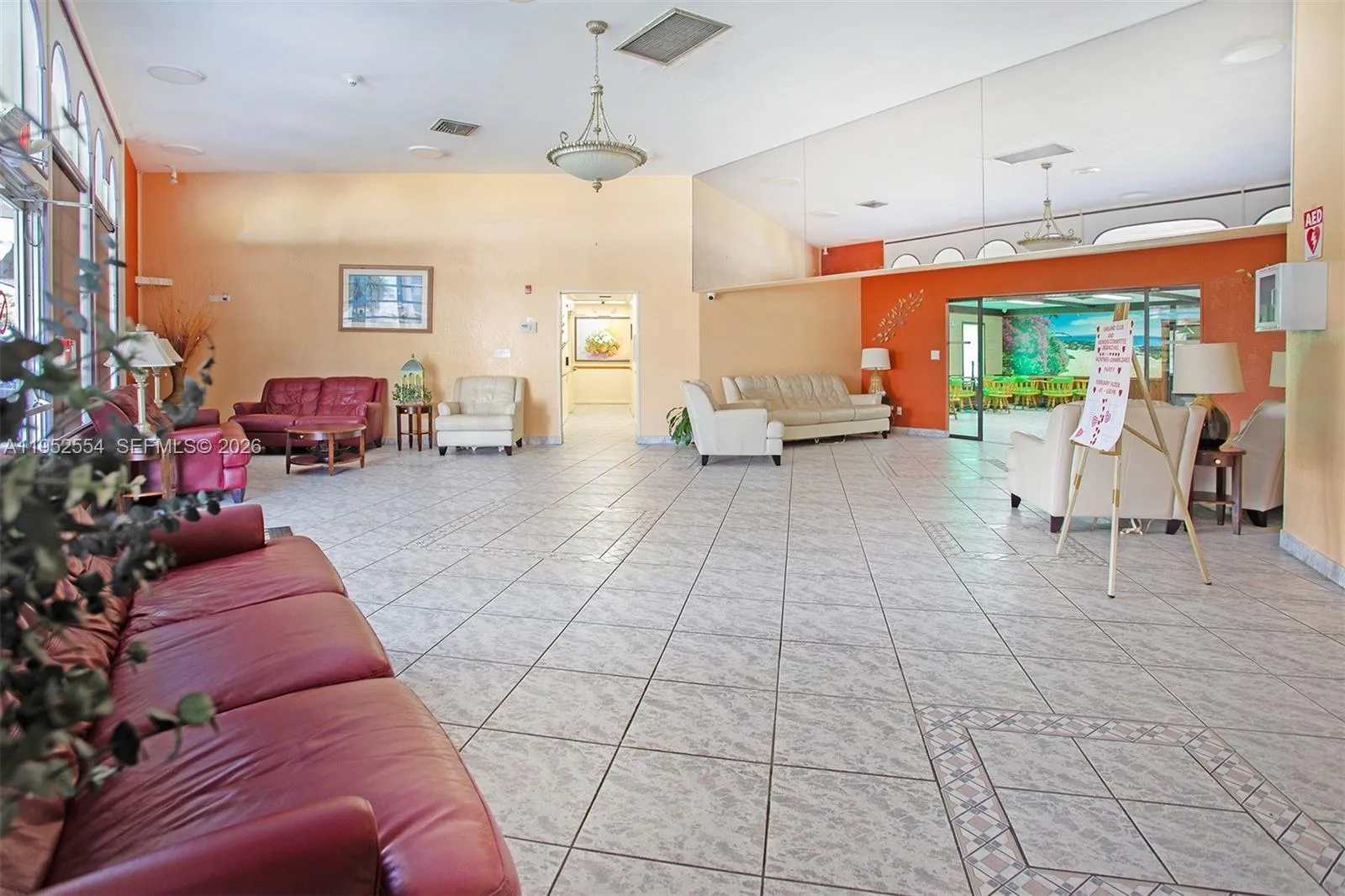 CLUBHOUSE RECEPTION LOBBY FOR GUEST/FAMILY