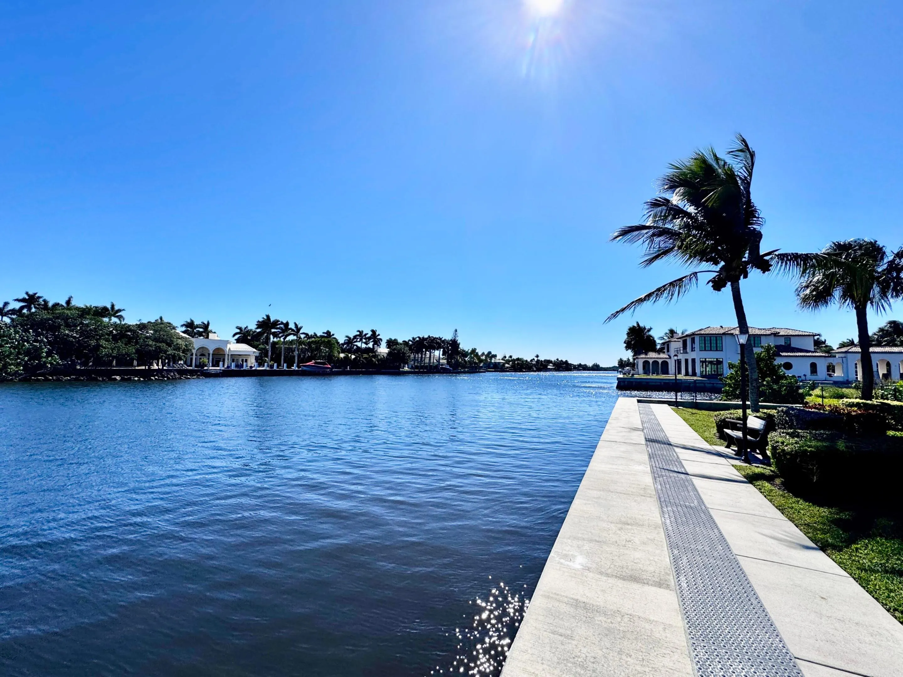 Intracoastal front walking path on property