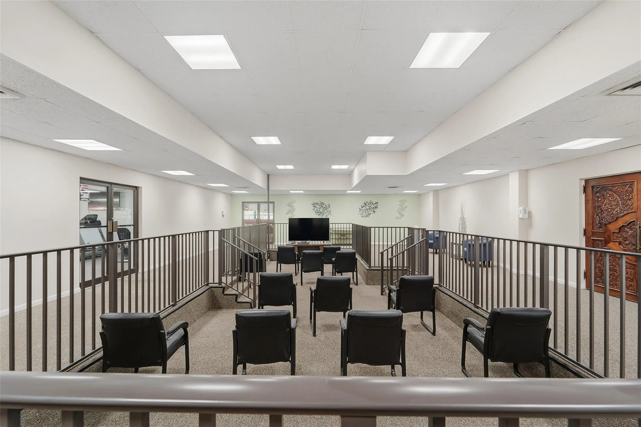 Small viewing area (the large community room/theater was locked--you see the door on the right).