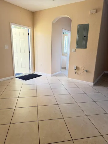 view of the half bathroom and laundry